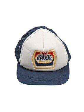 Rhude Logo-Patch Trucker Cap In Blue